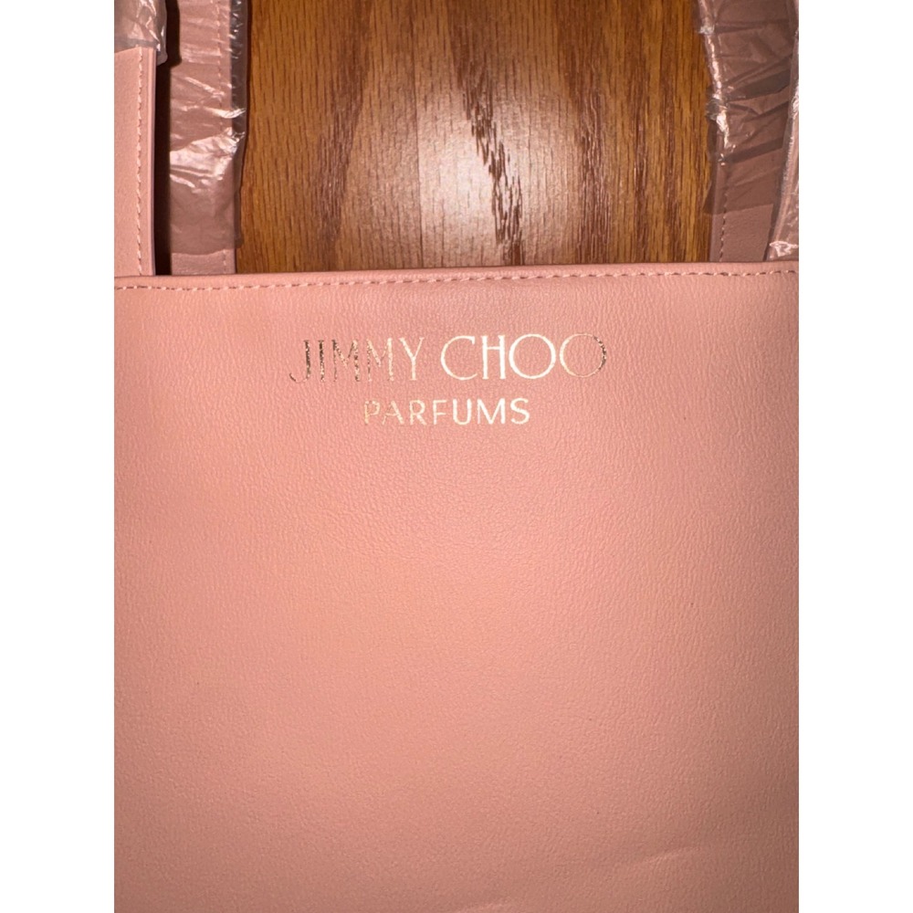 Jimmy Choo Parfums GWP Pink Glitter Tote Bag Gold Shimmer Shoulder Bag NWOT